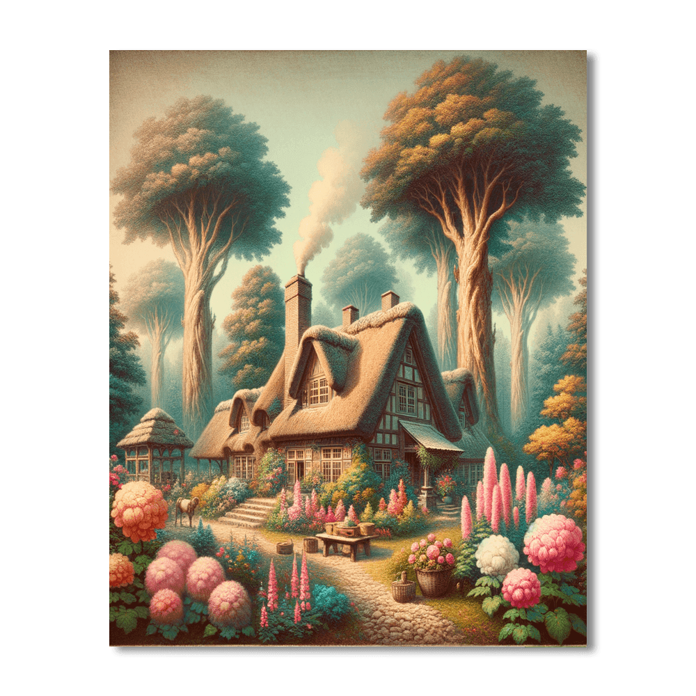 Charming Cozy Cottage Numbered Painting Kits
