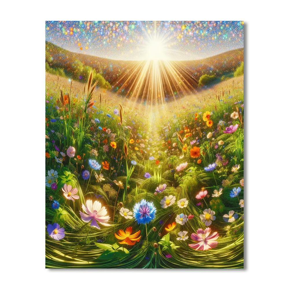 Summer Meadow Dreamscape DIY Paint By Numbers