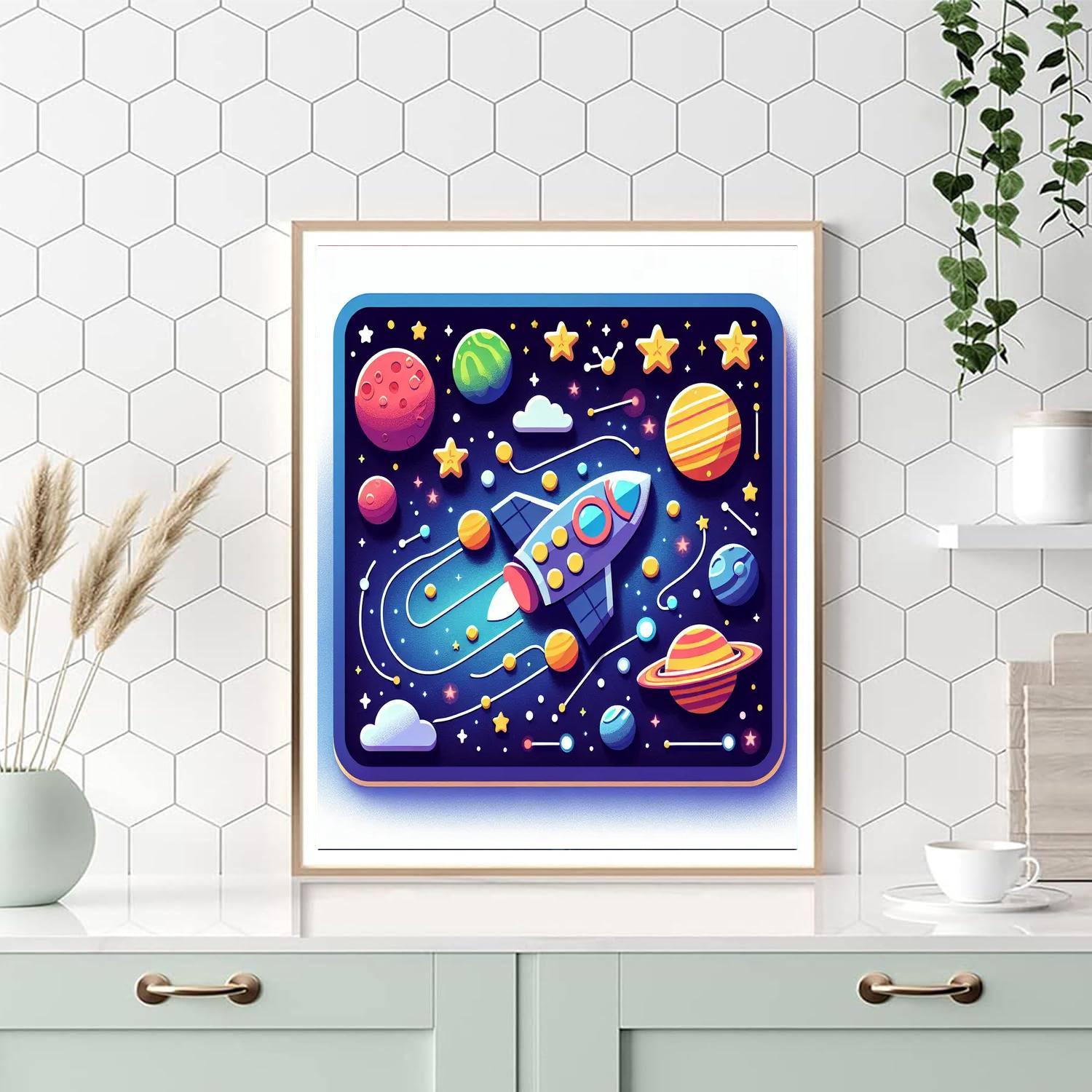 Space Explorers Journey Paint By Numbers Art