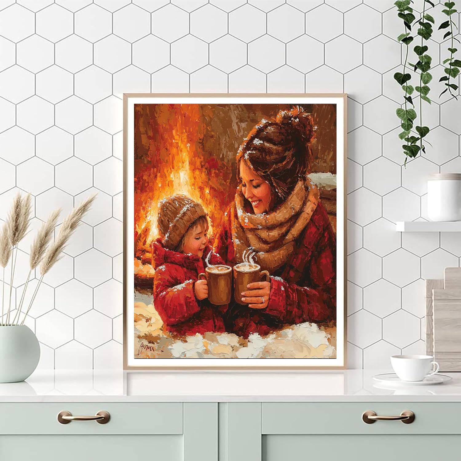 Warm Cocoa Tales DIY Paint By Numbers