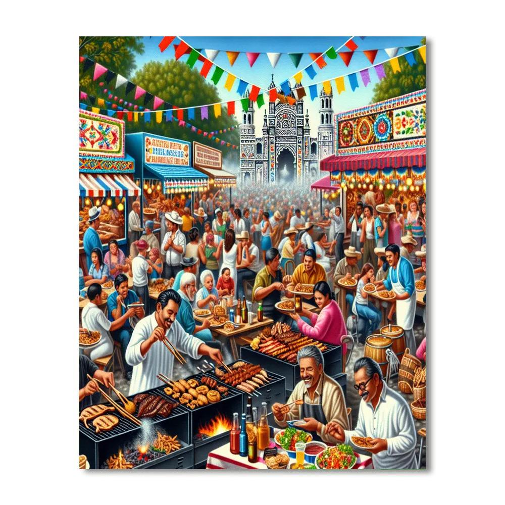 National Bbq Festival Paint By Numbers Art
