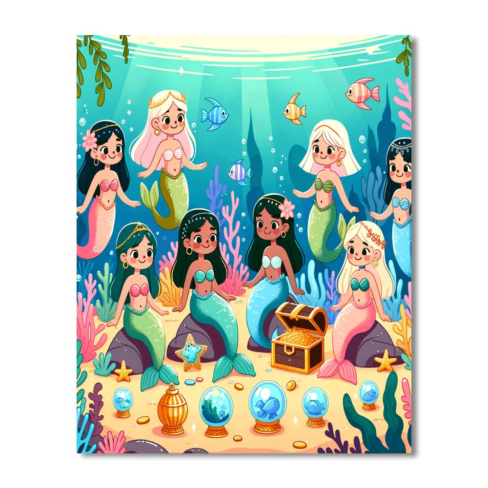 Fantasy Mermaid Kingdom Paint By Color
