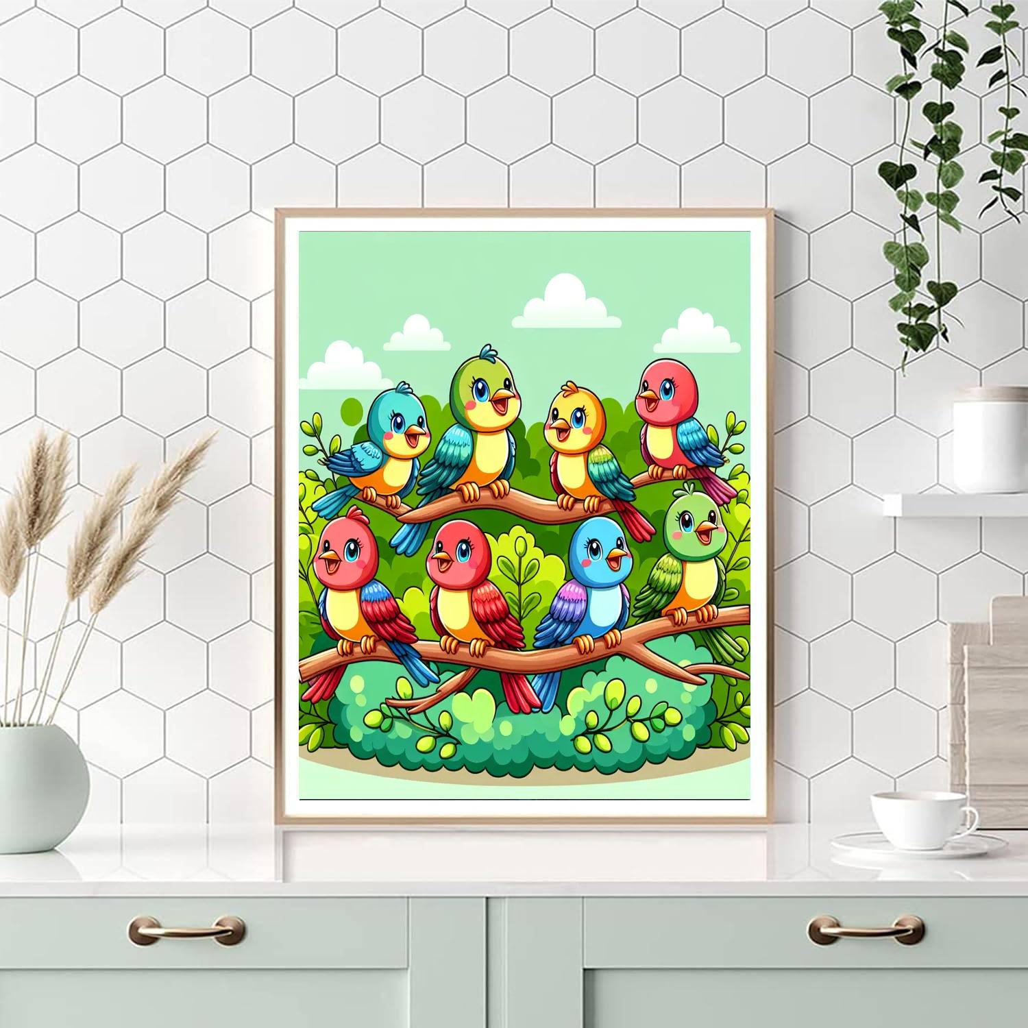 Chirpy Birdwatching Adventure Painting Number Kit