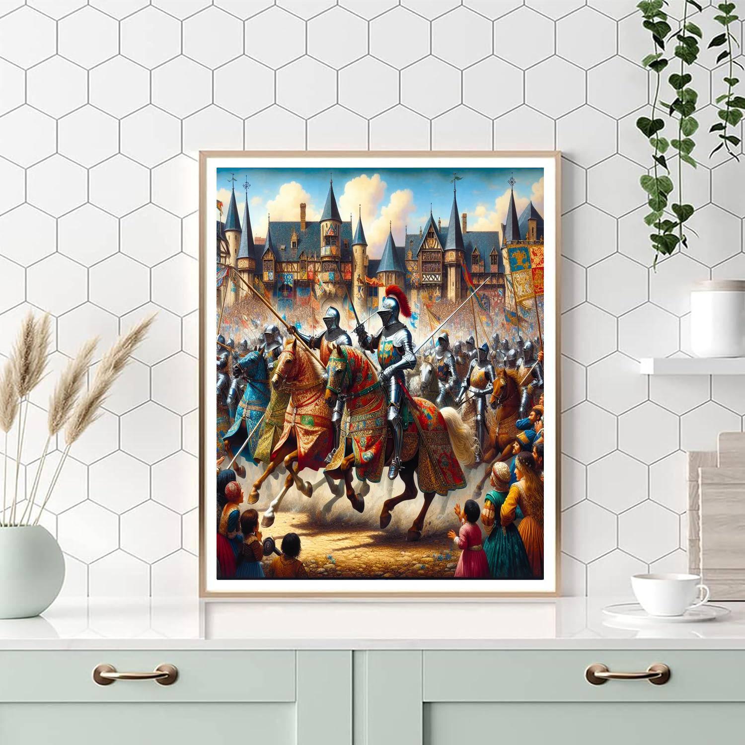 Jousting Festival - France Painting By Numbers Kit