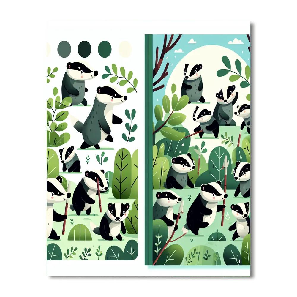 Brave Badgers Numbered Painting Kits