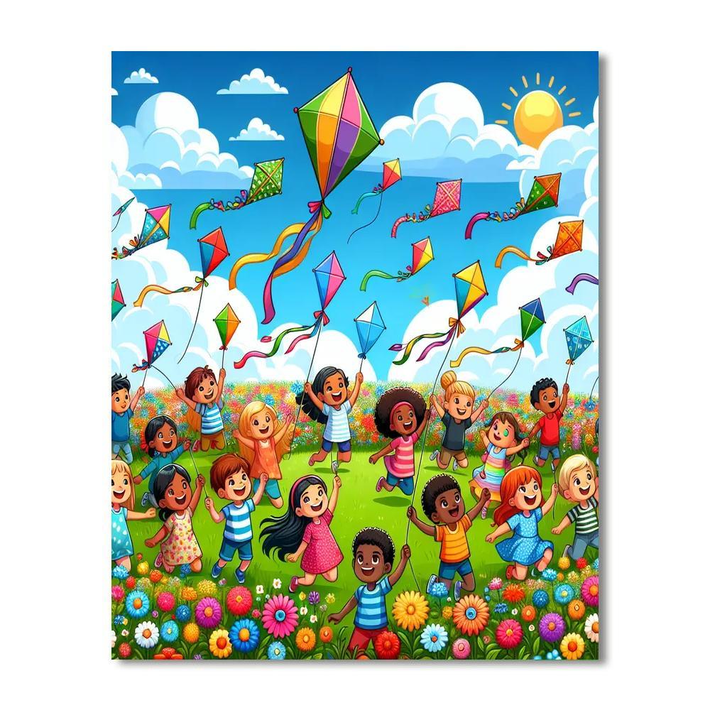 Kite Flying Extravaganza Paint By Numbers