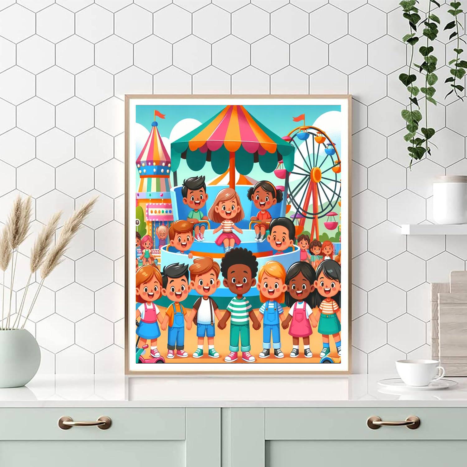Joyful Adventure Park Painting Number Kit