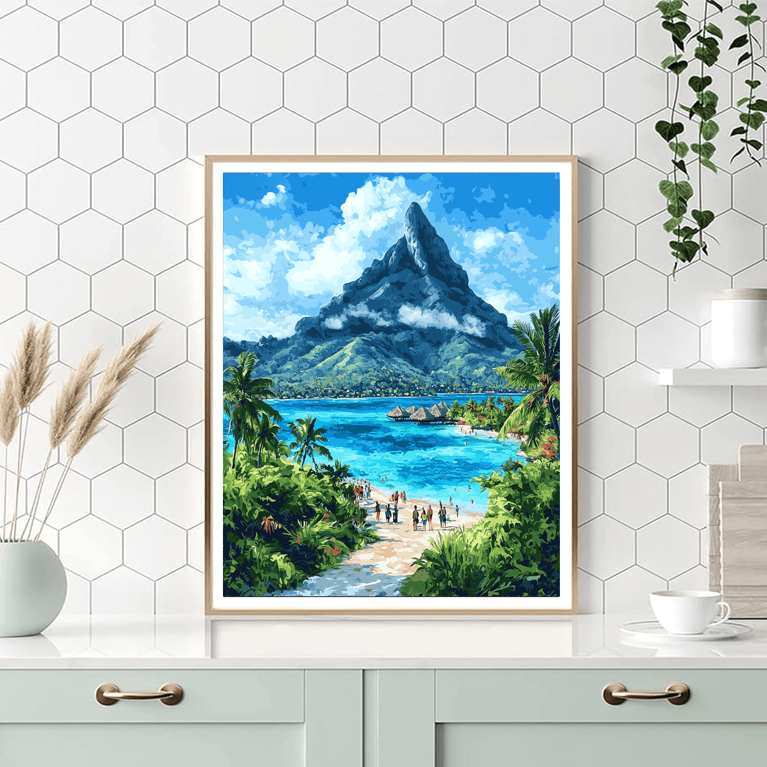 Bora Bora's Mount Otemanu DIY Paint By Numbers