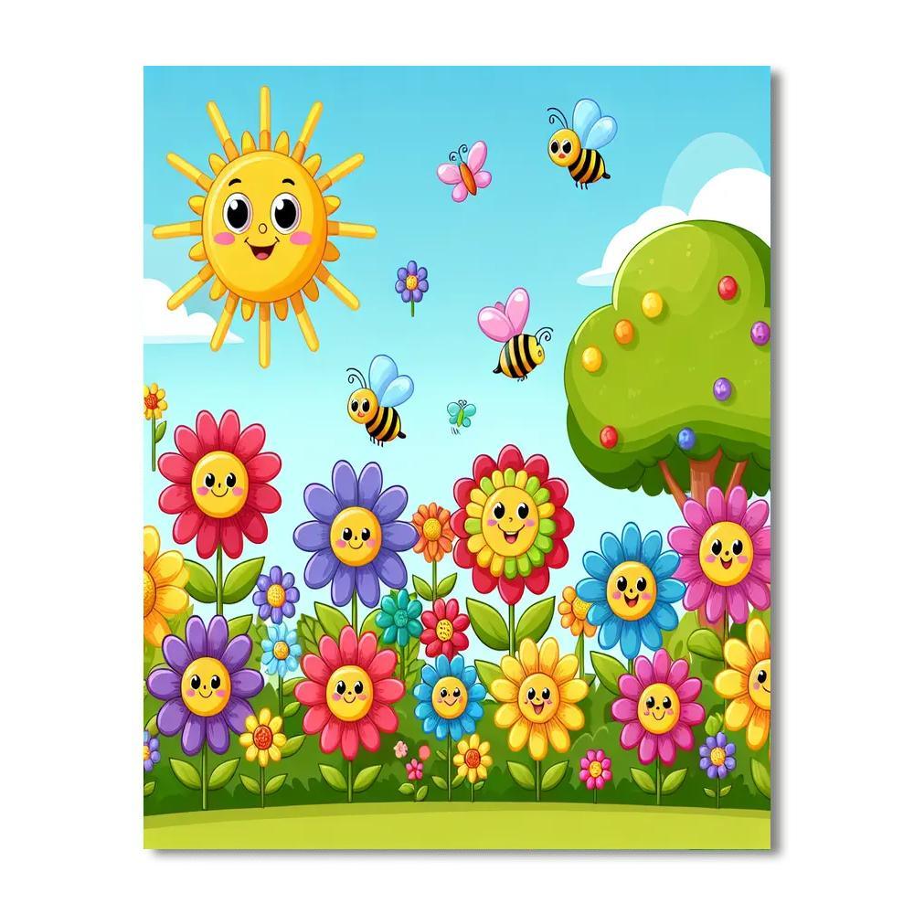 Fun In The Garden Paint By Number