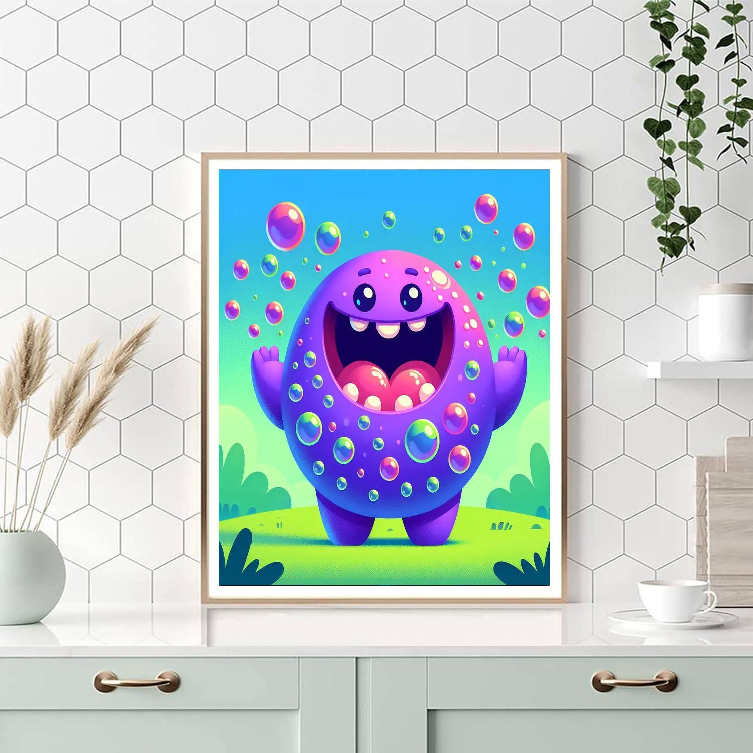 Bubbly Monster Painting By Numbers Kit