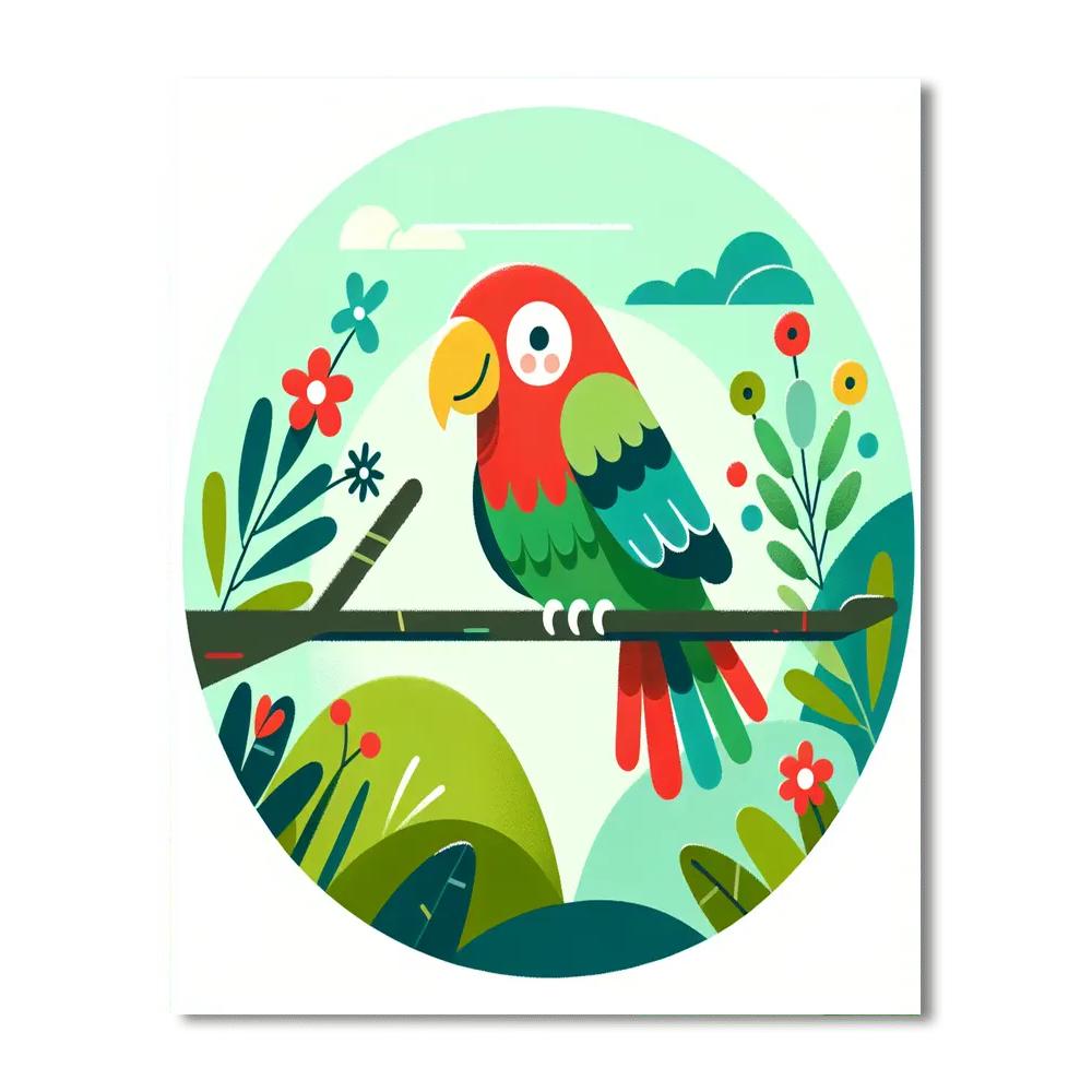 Singing Parrot Numbered Painting Kits