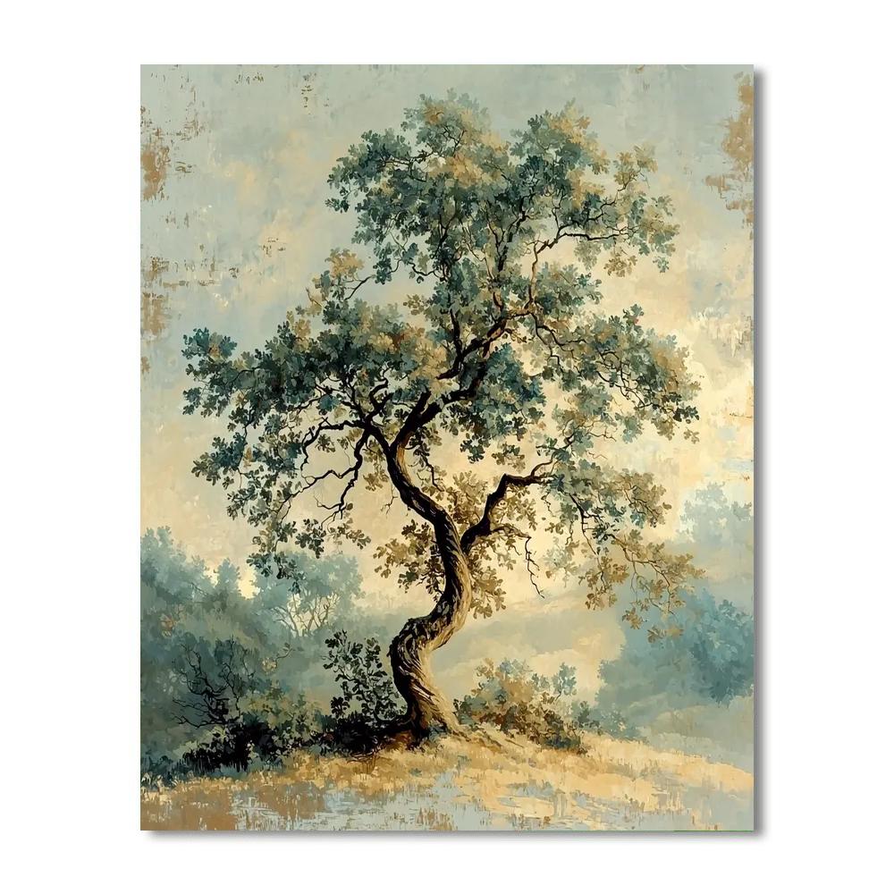 Leonardo Da Vinci Inspired Whispering Tree Serenade  Paint By Number