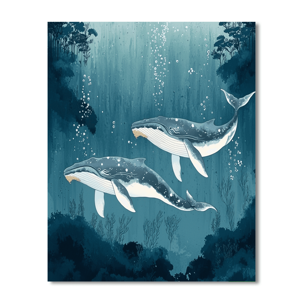 Hiroshi Yoshida Inspired Whale Song Harmony  Paint By Color