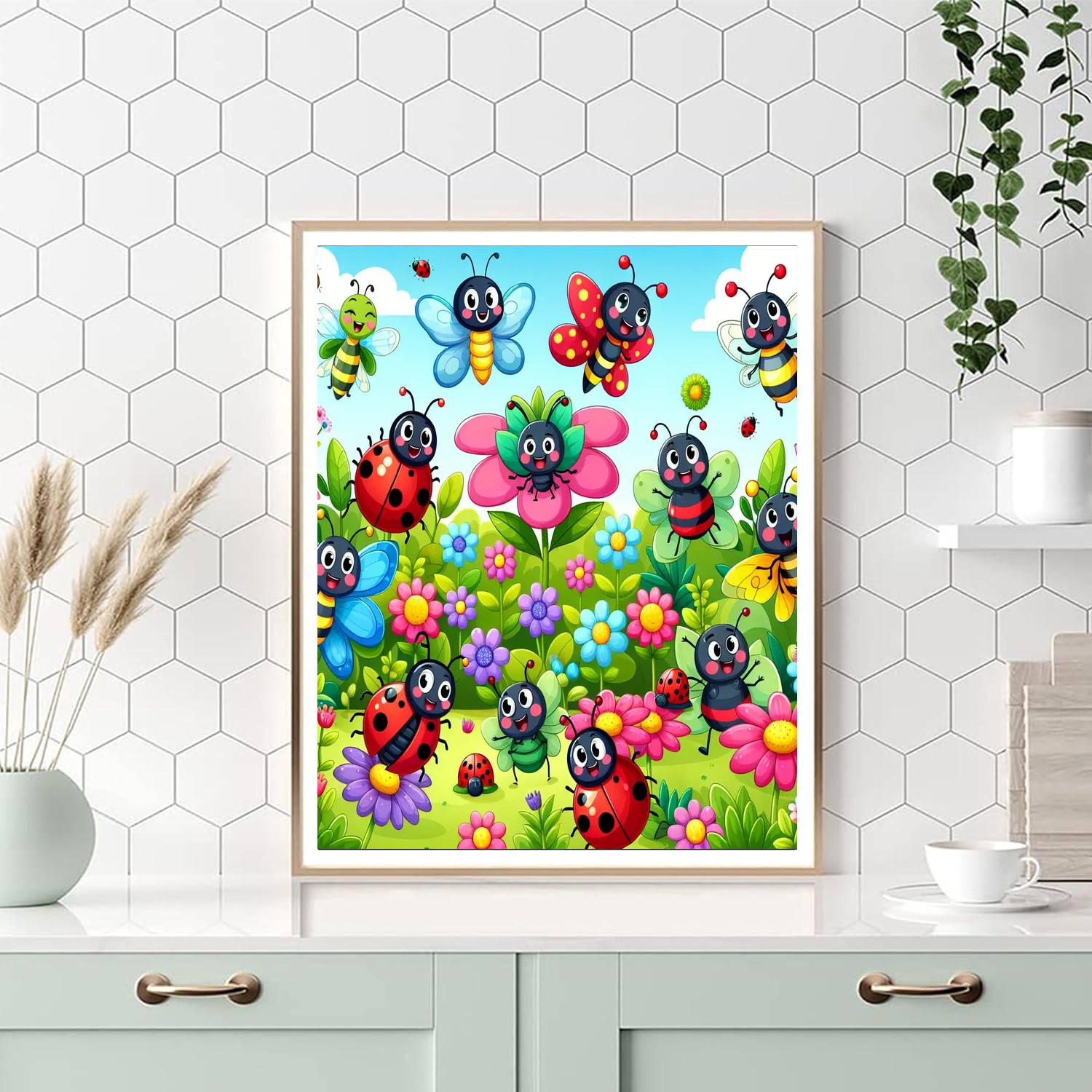 Friendly Garden Bugs Numbered Painting Kits