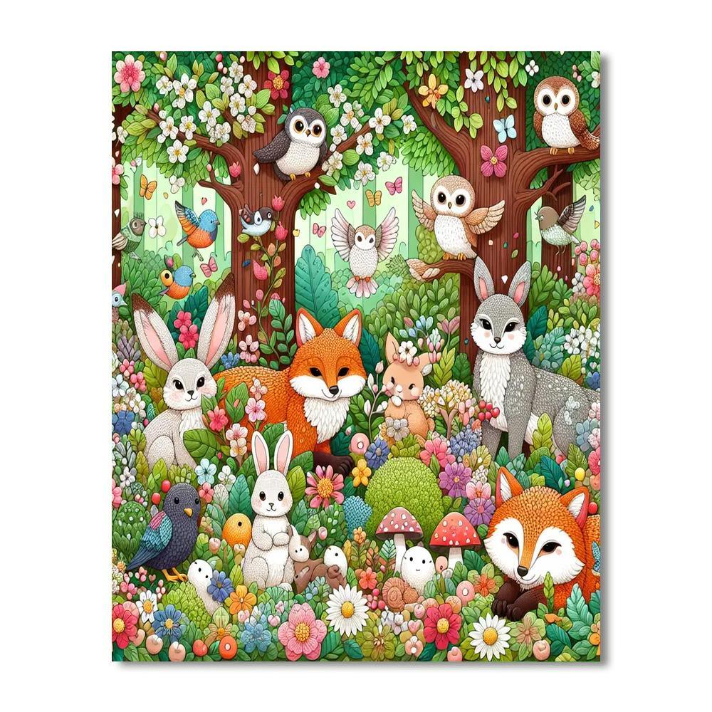 Enchanting Woodland Walk DIY Paint By Numbers