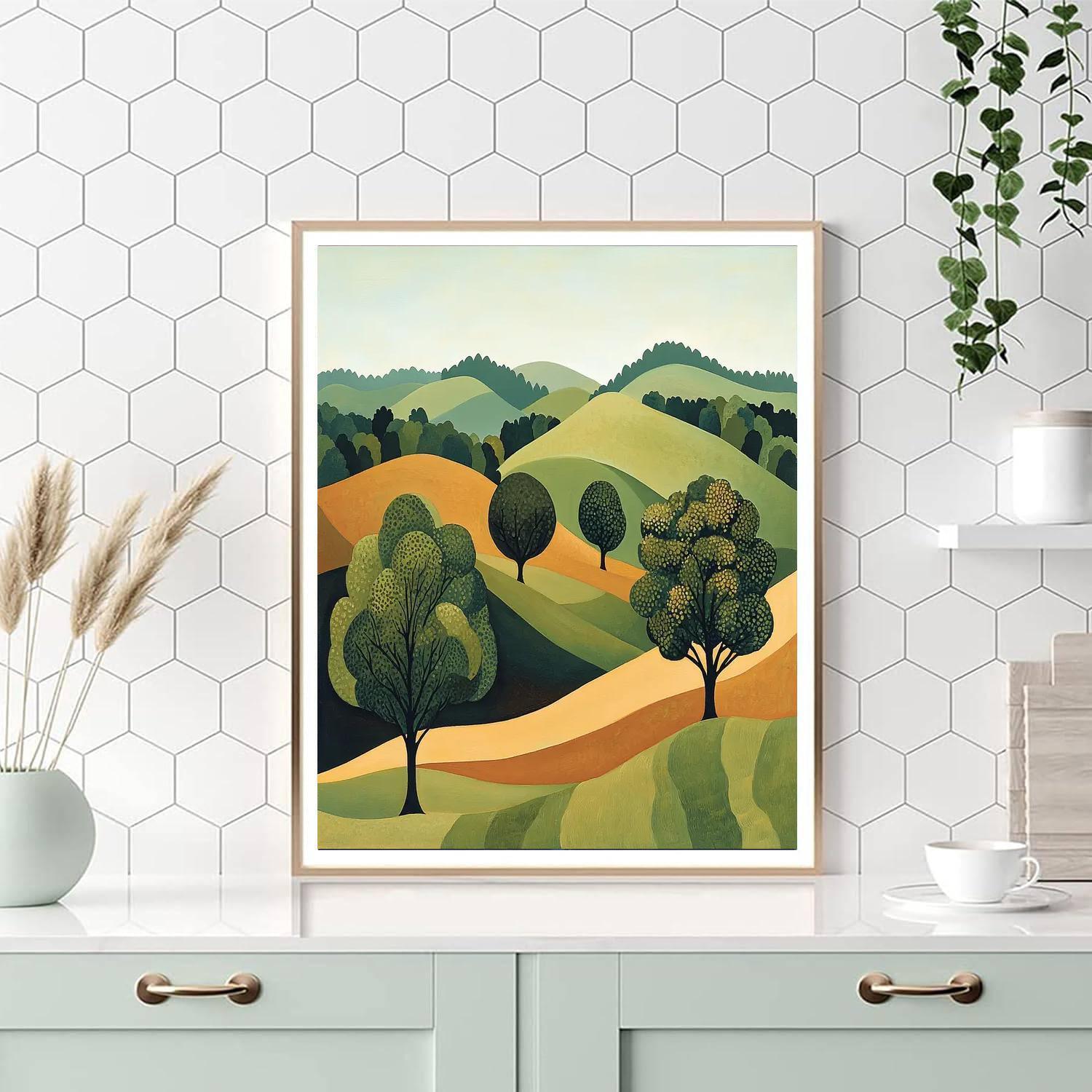 Nandalal Bose Inspired Echoes Of The Verdant Village  DIY Paint By Numbers