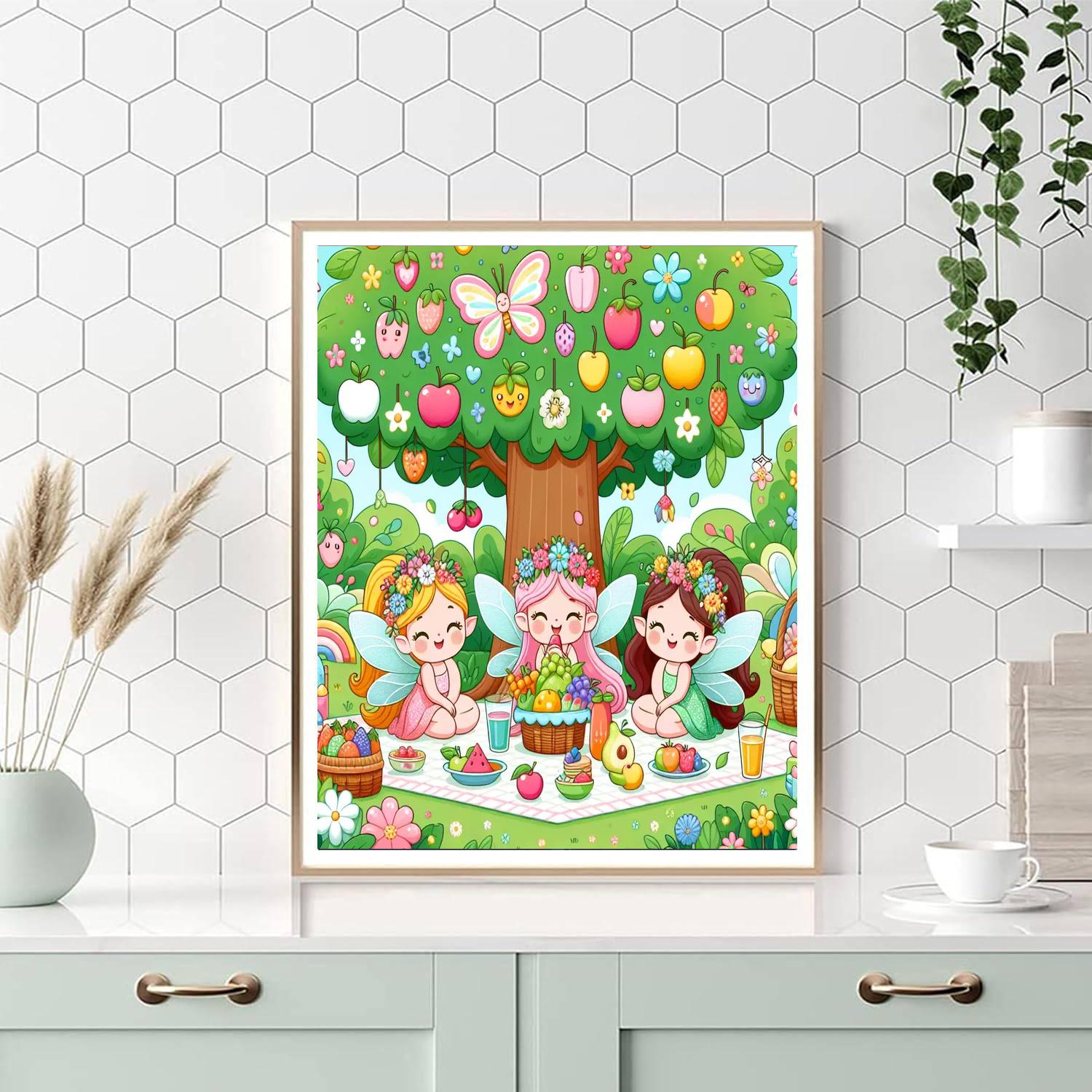 Magical Fairy Picnic Paint By Numbers Art