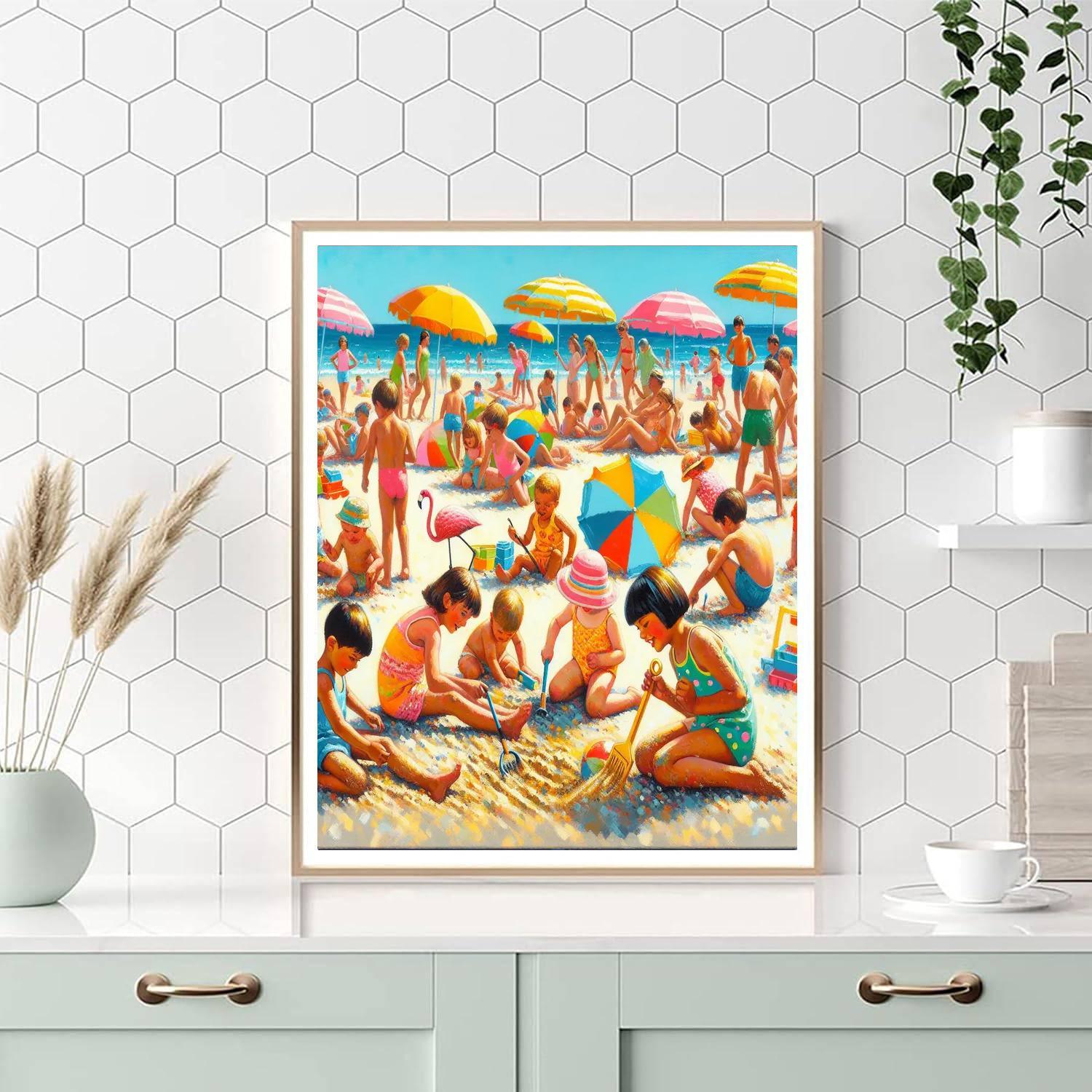 Playful Beach Day Adventure Paint By Color