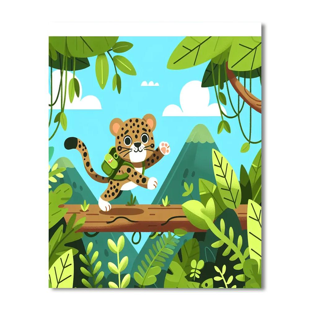 Jungle Explorer Leopard Number Painting