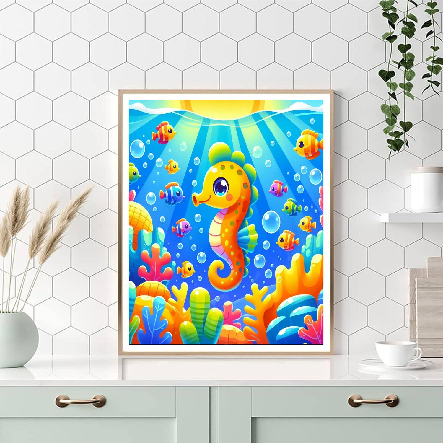 Silly Seahorse Dance Paint By Number