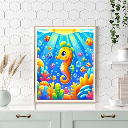 Silly Seahorse Dance Paint By Number