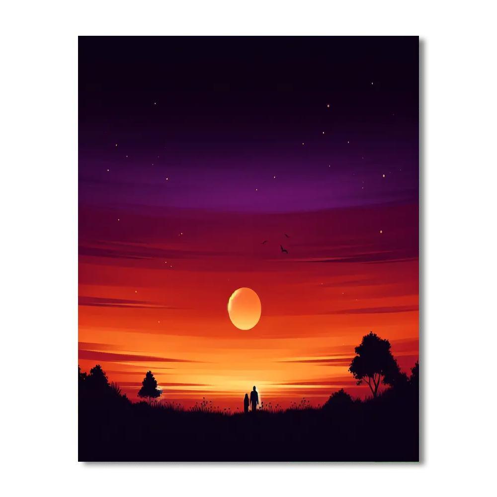 Silhouette Serenade At Dusk Paint By Numbers