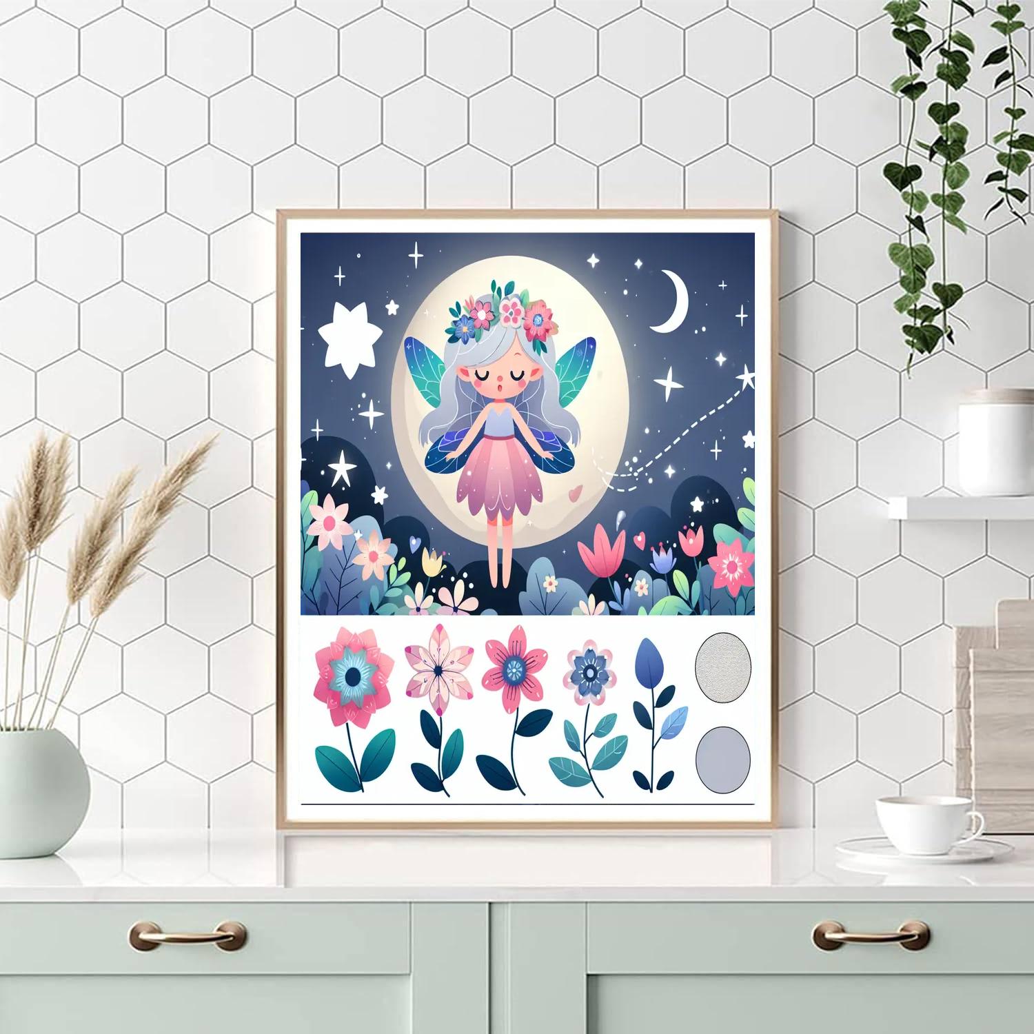 Mysterious Fairy's Moonlit Garden Paint By Color