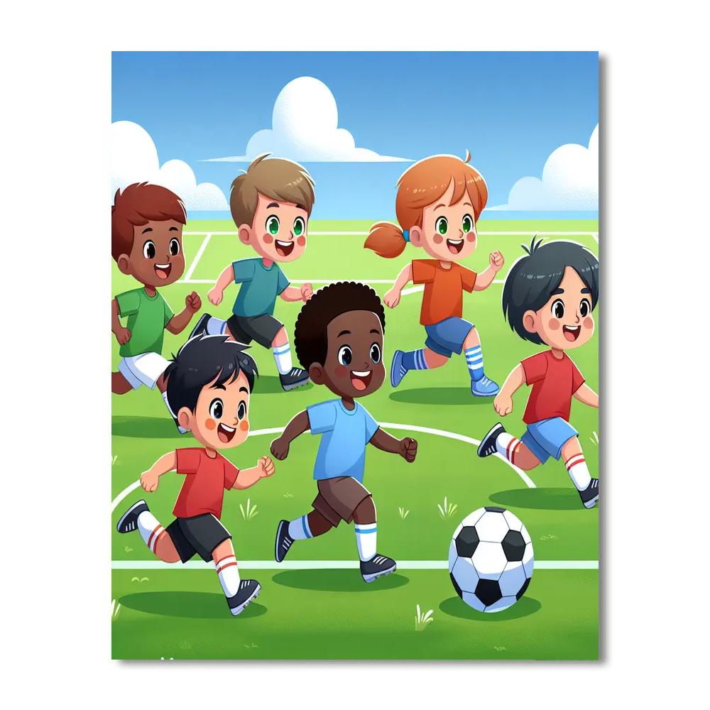 Sporty Soccer Game Paint By Number