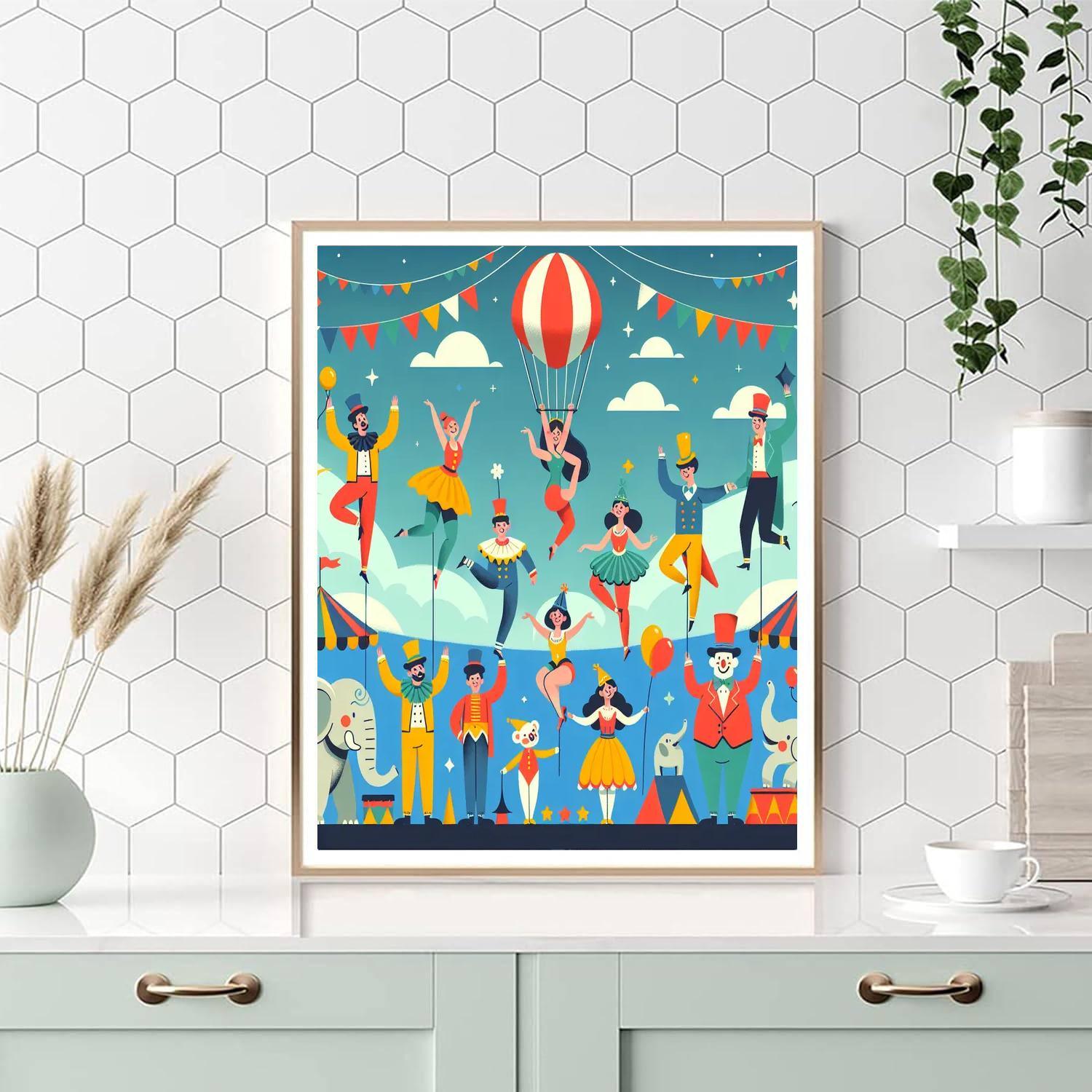 Starlight Circus Parade Paint By Numbers Art