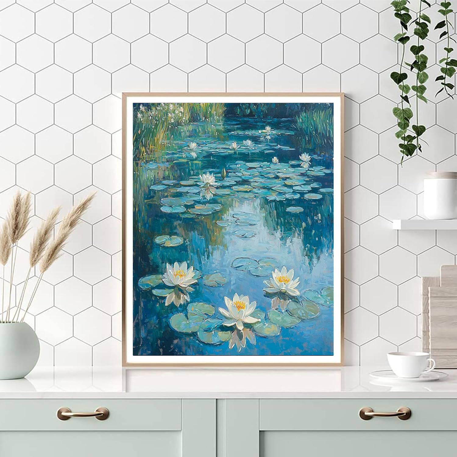 Mary Cassatt Inspired Tranquil Water Lily Pond  Paint By Numbers Kits