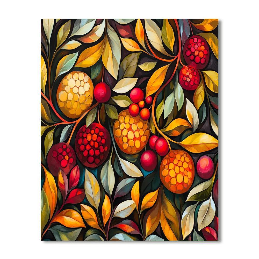 Frida Kahlo Inspired Fruits Of Resilience  Paint By Numbers Art