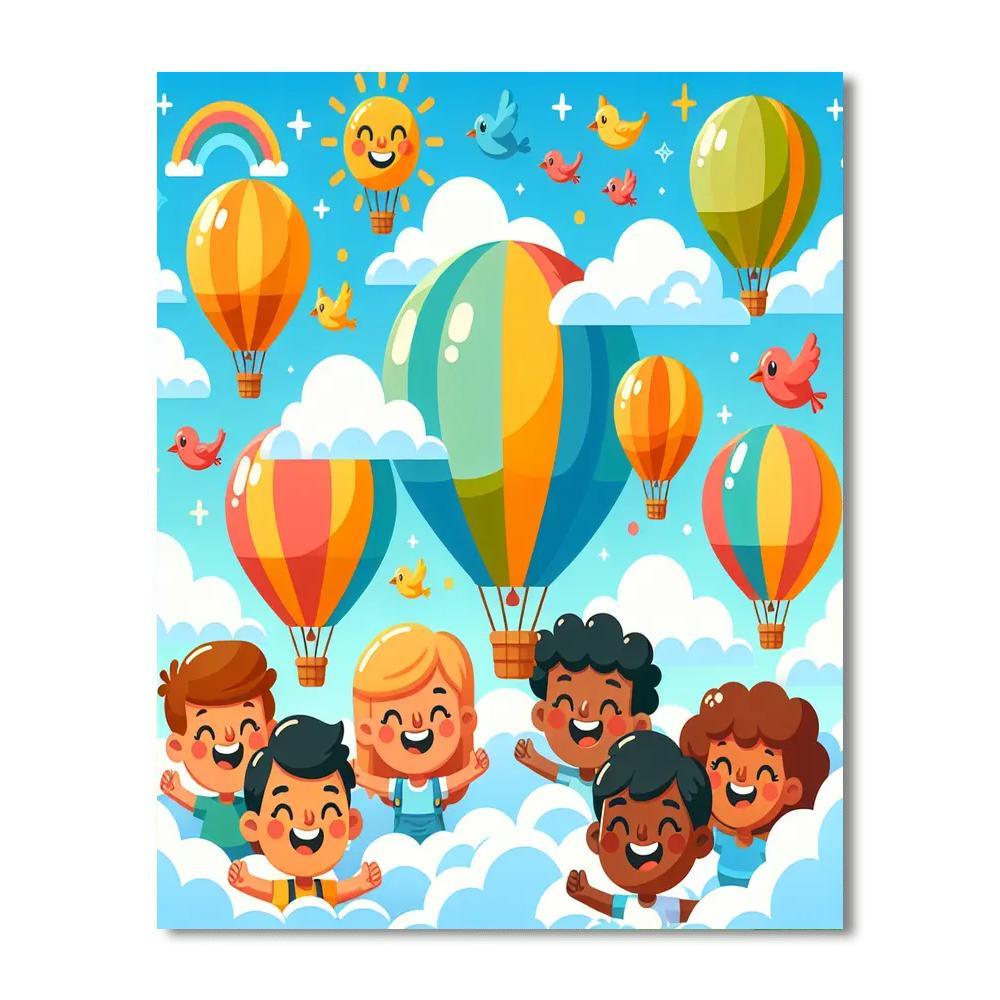 Fun In The Clouds Paint By Numbers