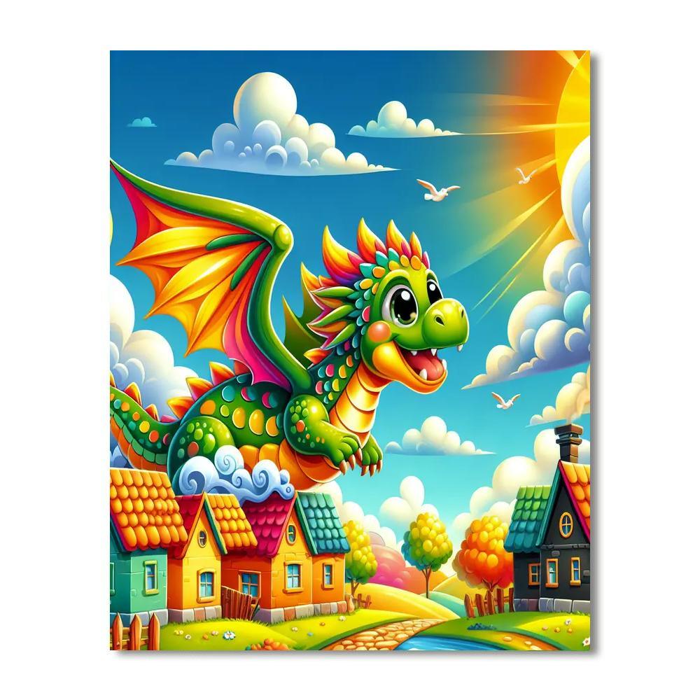 Friendly Dragon Adventure Paint By Numbers