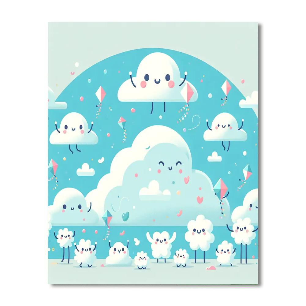 Fluffy Cloud Festival Painting By Numbers Kit