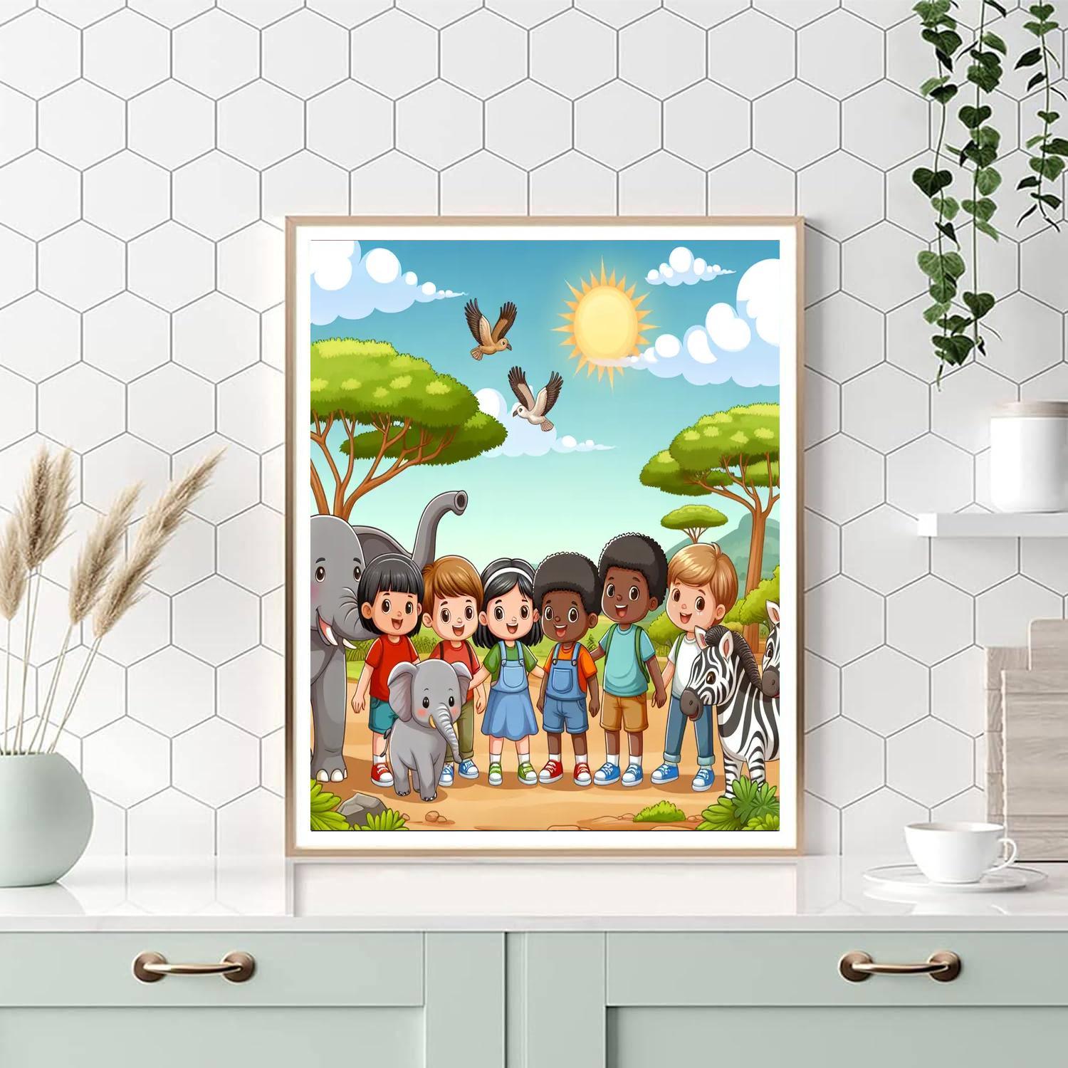 Sunny Safari Exploration Paint By Numbers