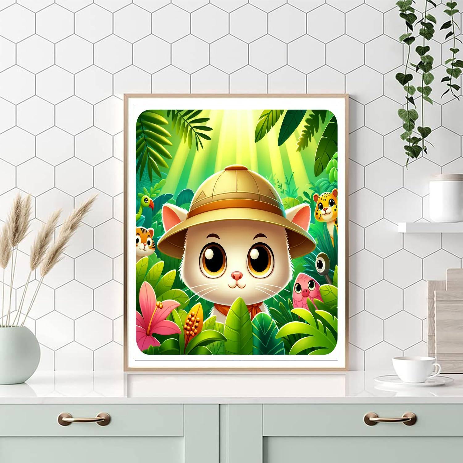 Adventurous Explorer Cat Paint By Color