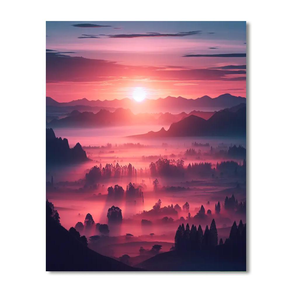 Dawn Radiance Landscape Paint By Numbers Art