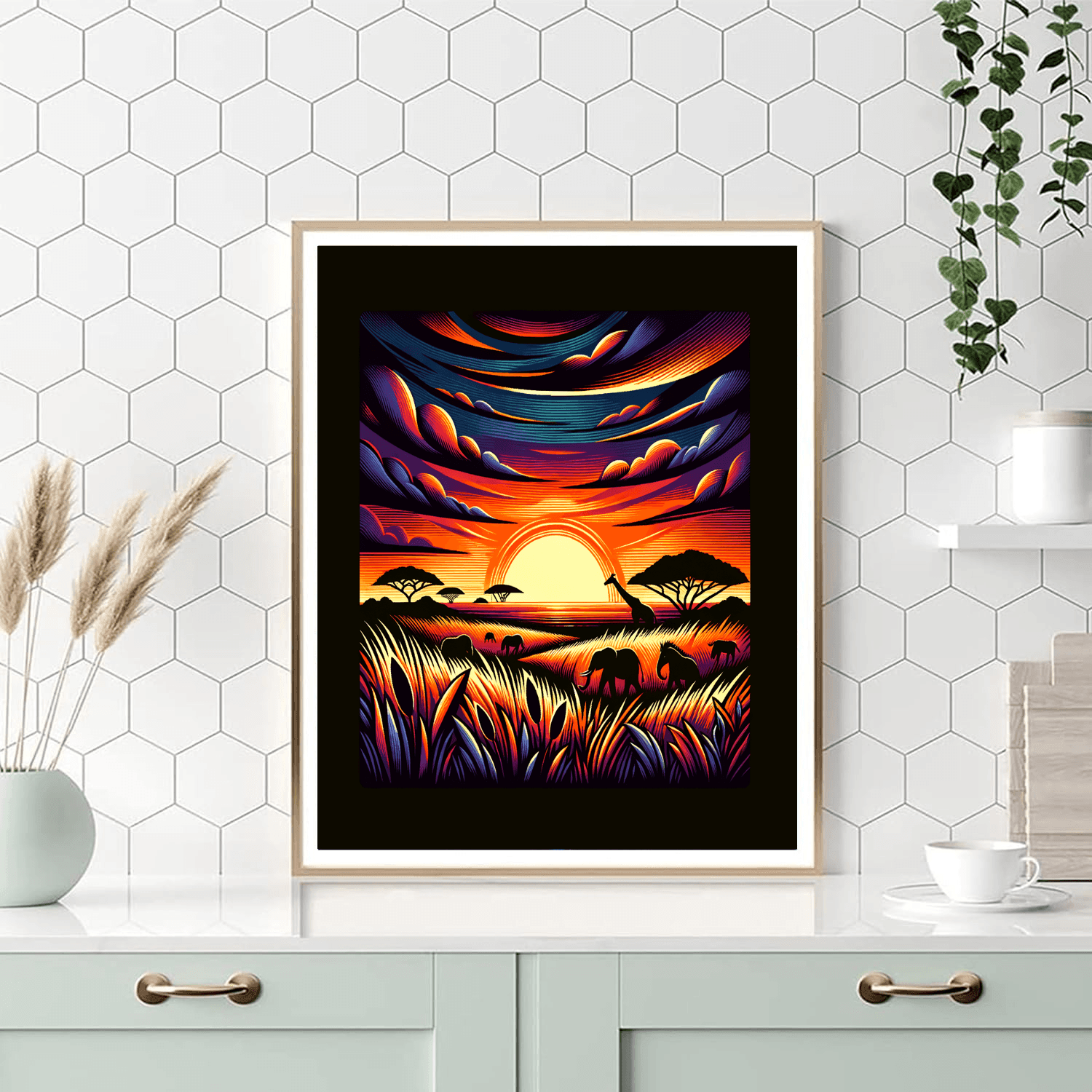 Sunset Safari Adventure Paint By Color