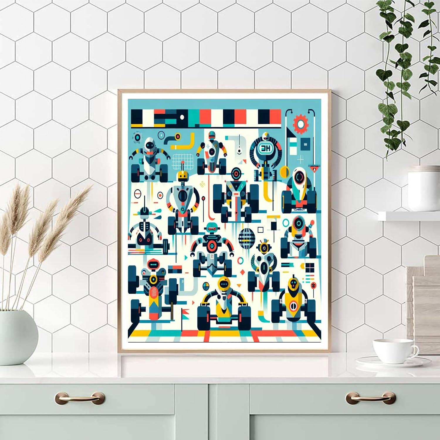 Robotic Racing League Paint By Numbers Art