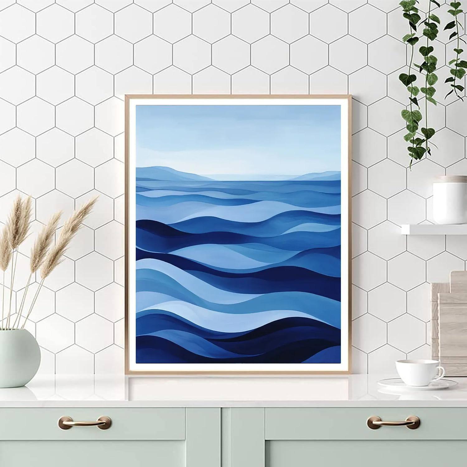 Paul Cézanne Inspired Oceanic Whispering Blues  Paint By Color