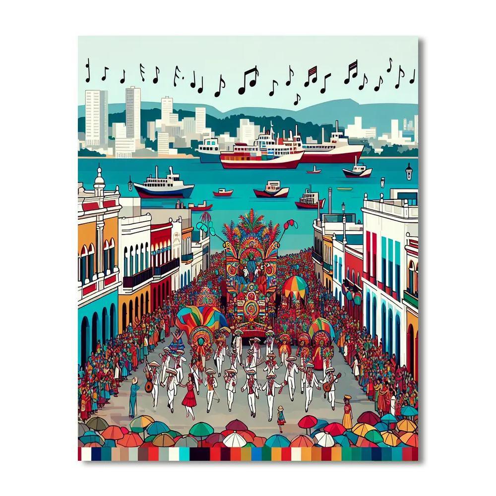 Carnaval De Veracruz - Mexico Paint By Color