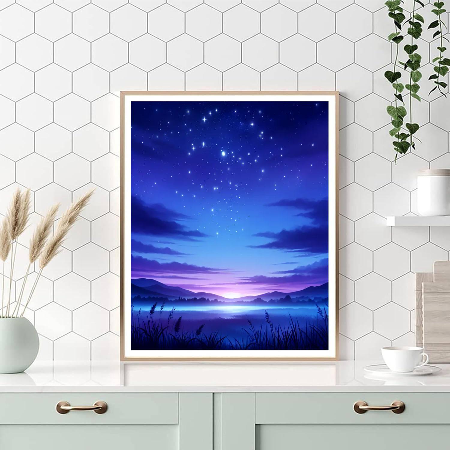Twinkling Stars At Dusk Numbered Painting Kits