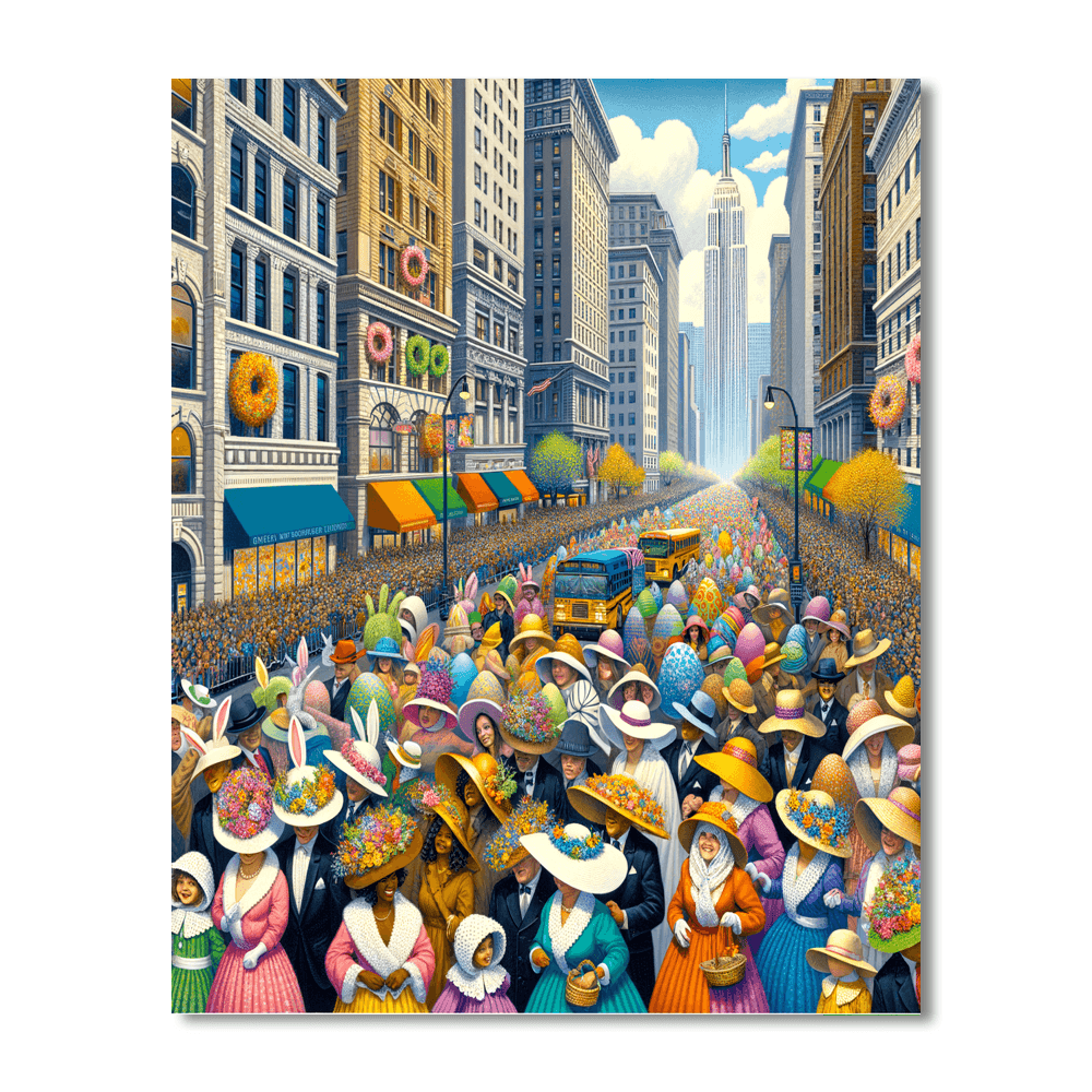 Easter Parade And Bonnet Festival - New York City, Usa Painting By Numbers Kit
