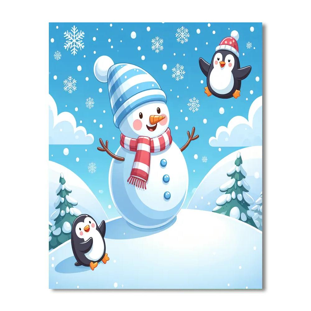 Cozy Winter Scene Paint By Numbers Kits