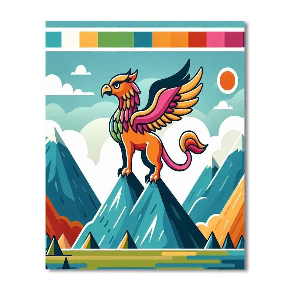 Mythical Mountain Creatures Paint By Color