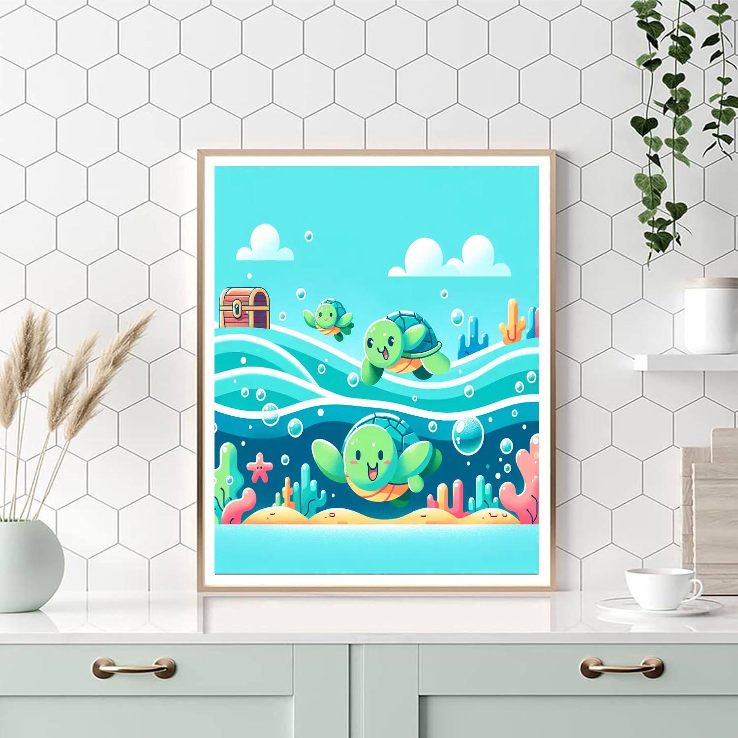 Turtle Treasure Tides Numbered Painting Kits