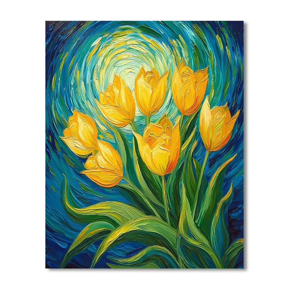Vincent Van Gogh Inspired Tulip Symphony  Paint By Numbers