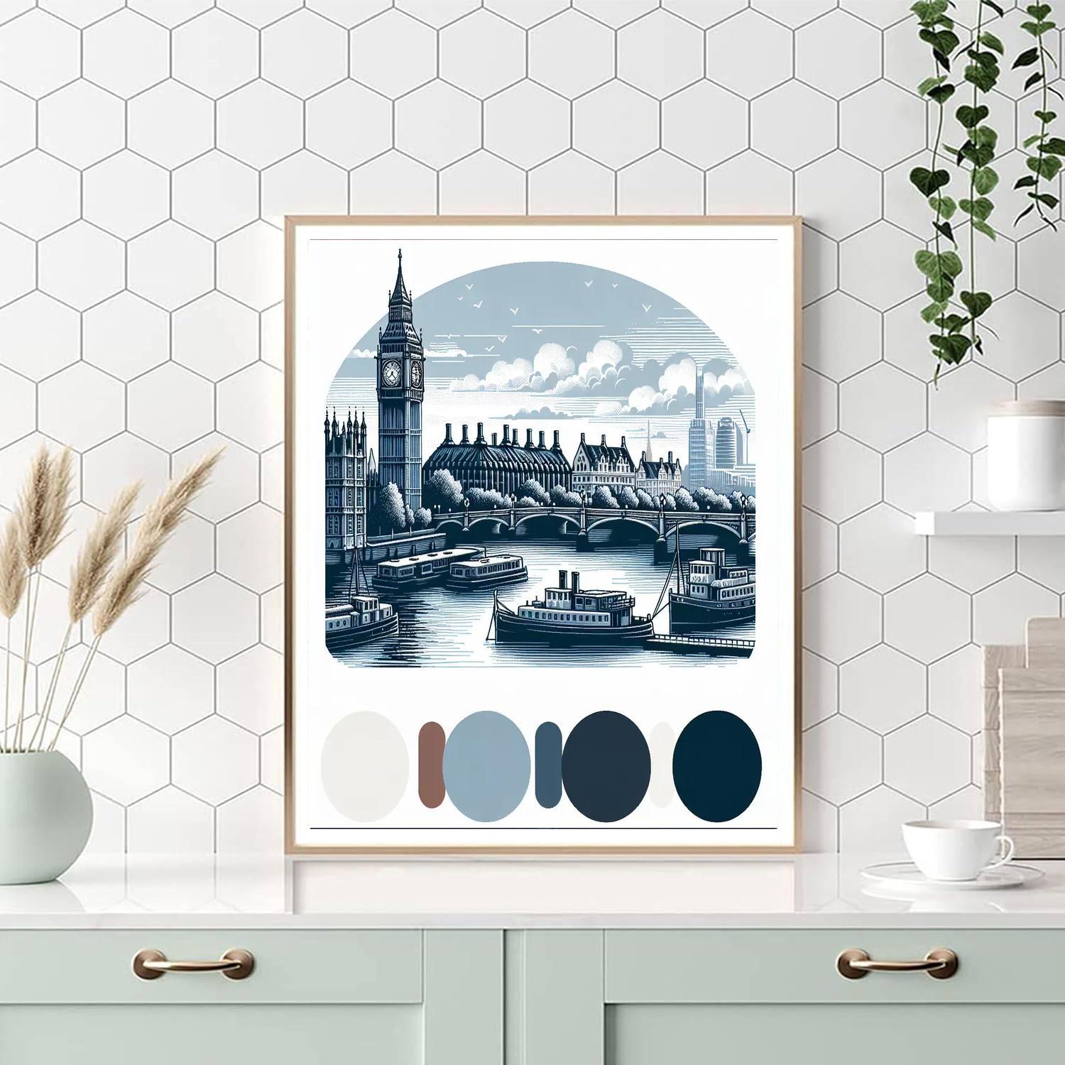 London's Timeless Skyline Paint By Numbers Art