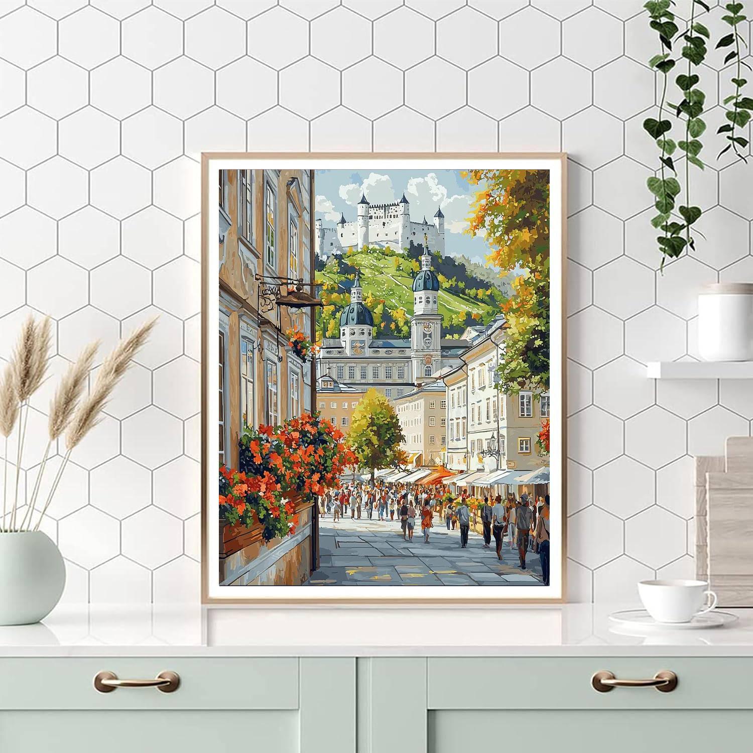 Salzburg Old Town - Austria Paint By Number