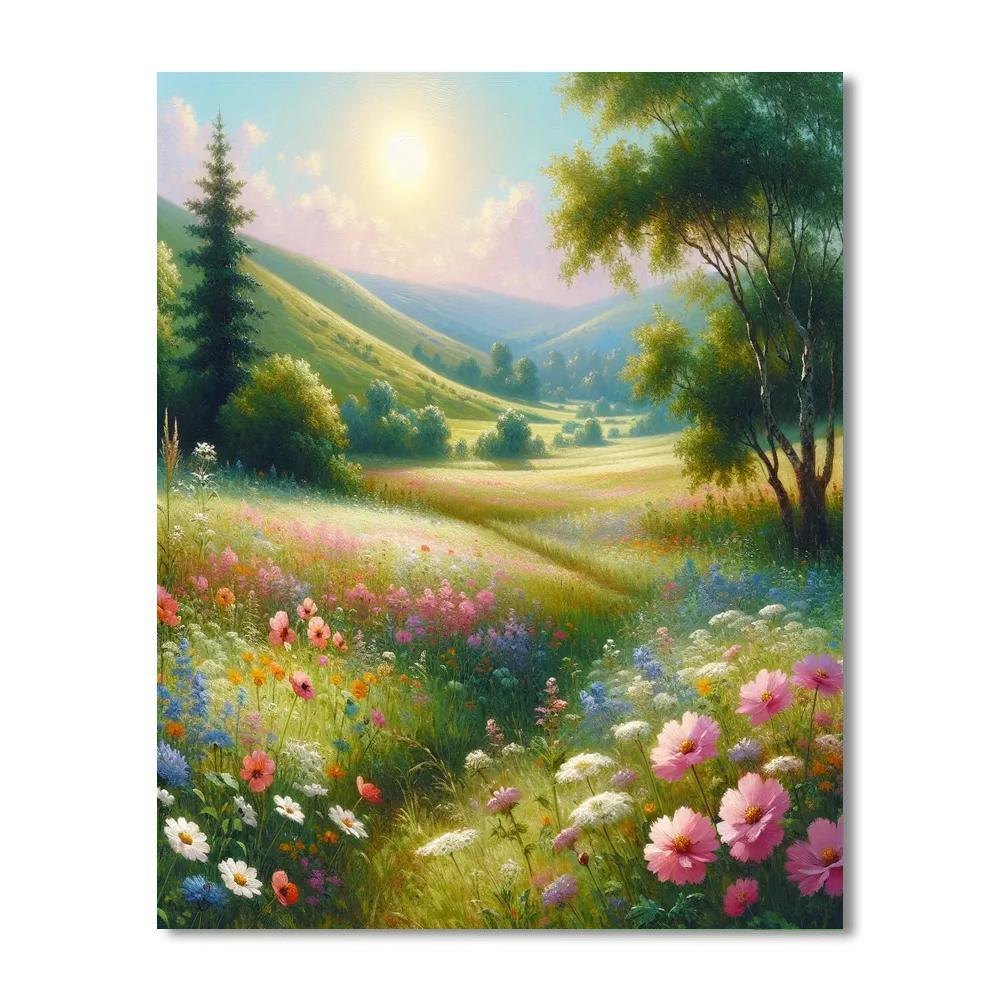 Summer Bloom Meadow DIY Paint By Numbers